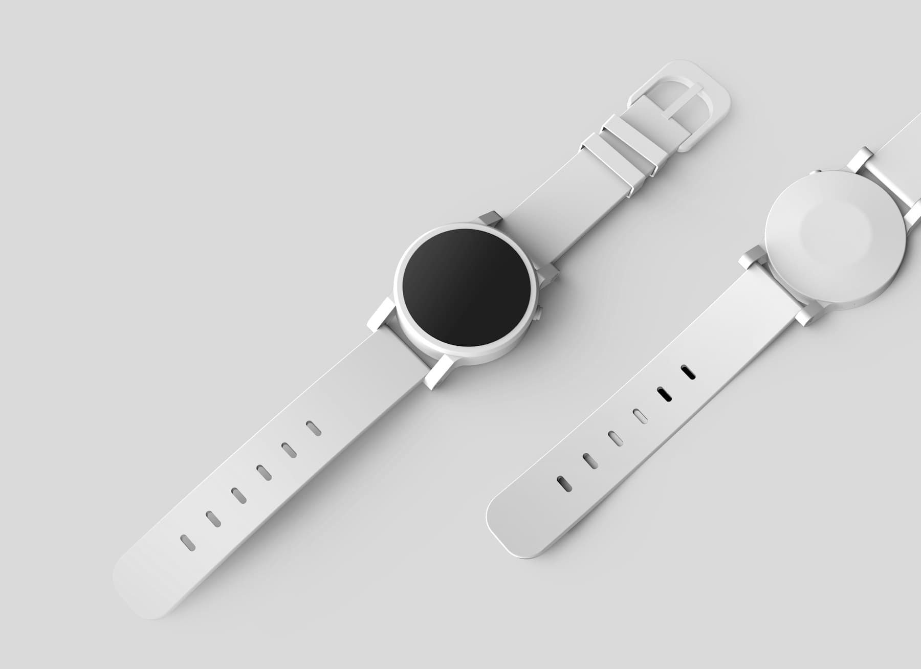 Minimal steel watch, white dial